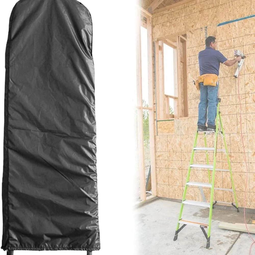 Folding Ladder Cover Dustproof & Waterproof Protector w/ Drawstring – Black